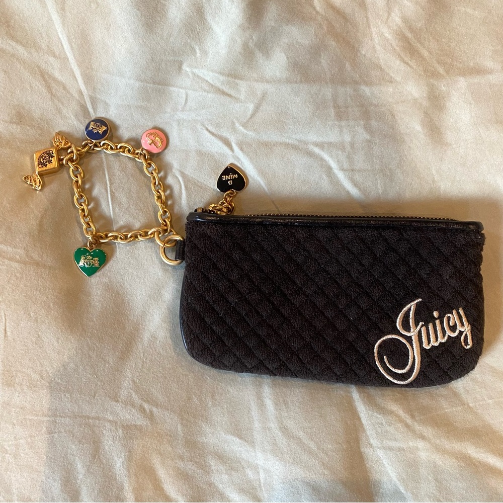 2008 Caramel Couture Rare Quilted Terrycloth Juicy Couture Wristlet